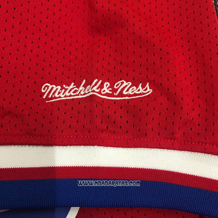 Camiseta Manga Corta Philadelphia 76ers Allen Iverson #3 Rojo